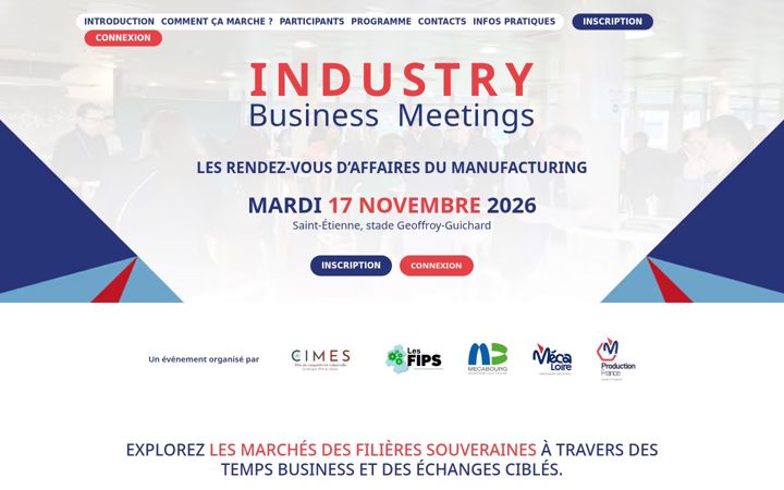 Screenshot of industrybusinessmeetings.com
