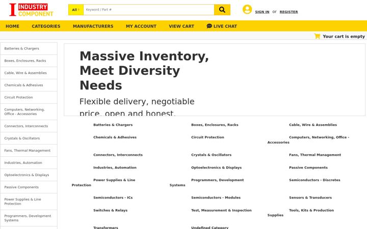 Screenshot of industrycomponent.com
