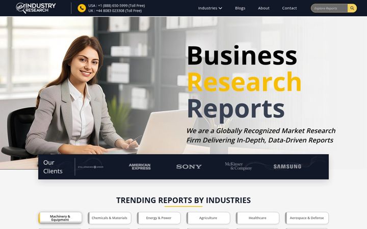 Screenshot of industryresearch.biz