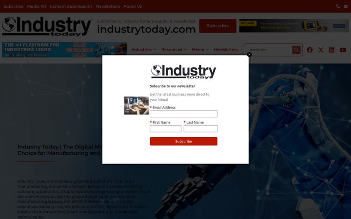 Screenshot of industrytoday.com