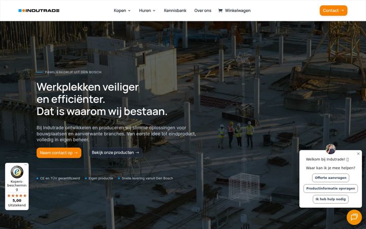 Екранна снимка на indutrade.nl