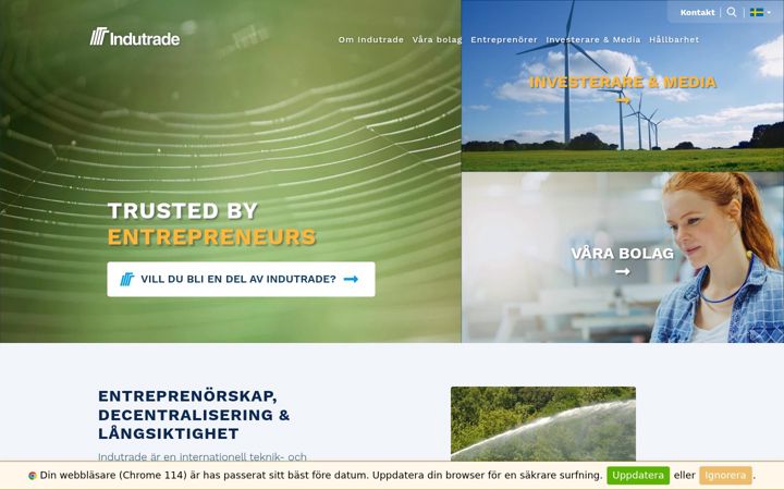 Screenshot of indutrade.se