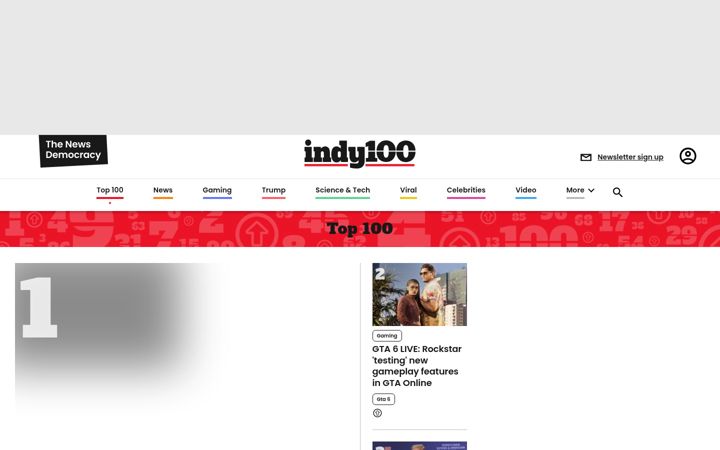 Zrzut ekranu indy100.com