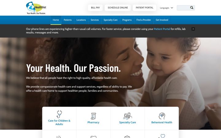Screenshot of indyhealthnet.org