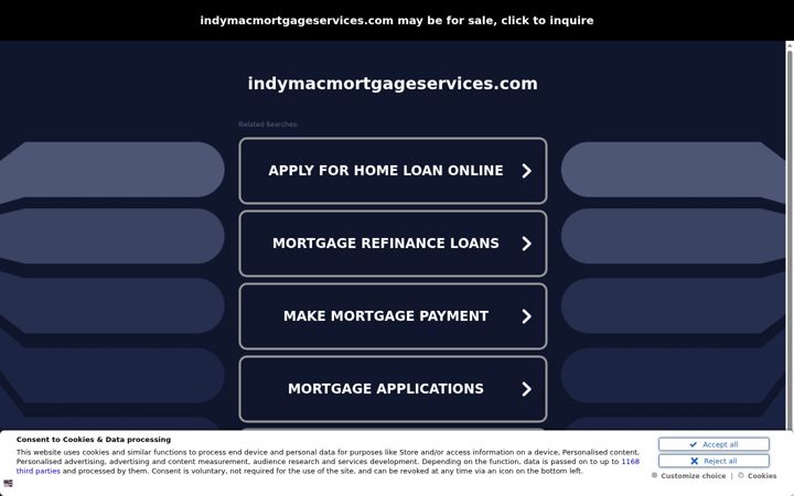 Screenshot of indymacmortgageservices.com