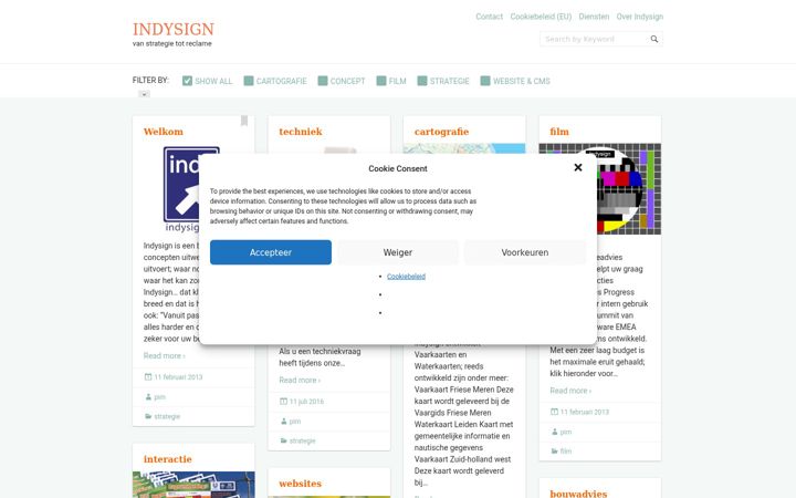 Screenshot of indysign.nl