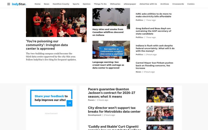 Capture d'écran de indystar.com