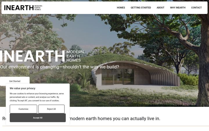 Screenshot of inearth.com