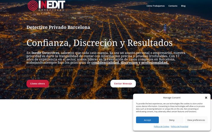 Screenshot of ineditdetectives.com