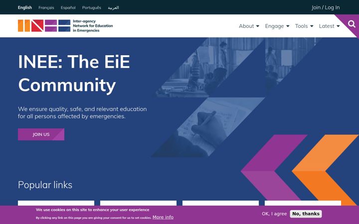 Screenshot of inee.org