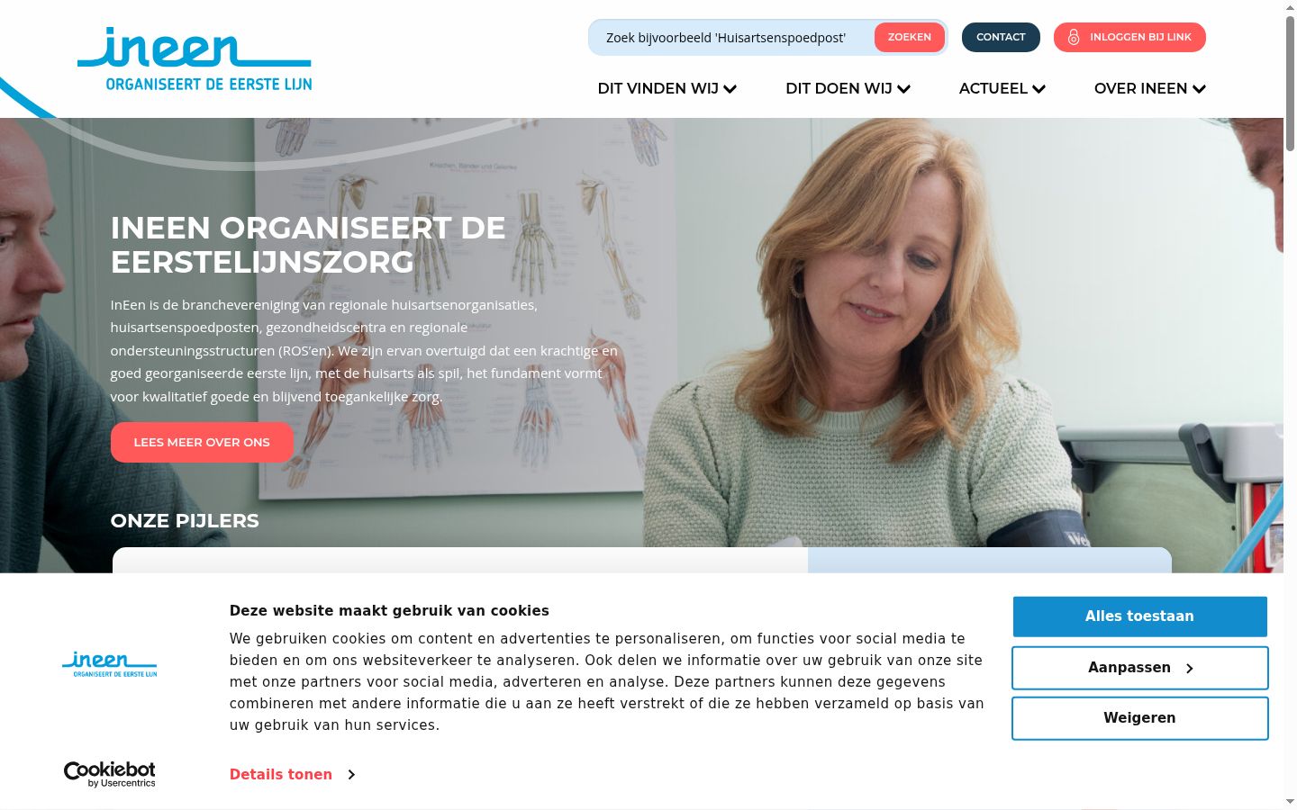 Ekrānuzņēmums ar piekrišanas baneri, kas tika rādīts pirms jebkādas mijiedarbības