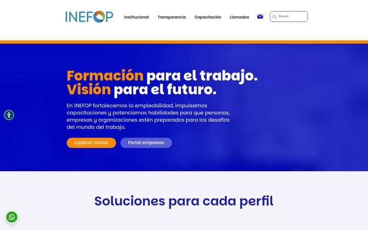 Screenshot of inefop.uy