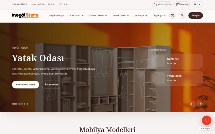 Screenshot of inegolstoremobilya.com