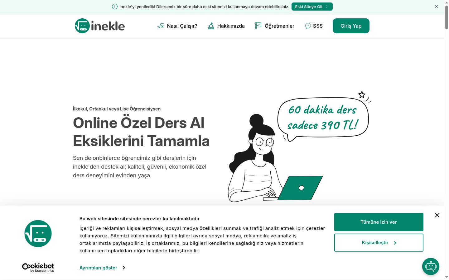 Snímek obrazovky baneru souhlasu zobrazeného před jakoukoli interakcí