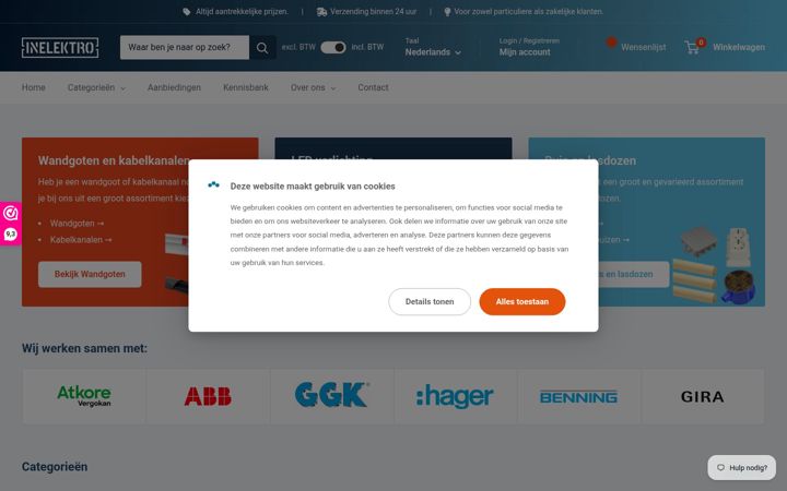 Screenshot of inelektro.nl
