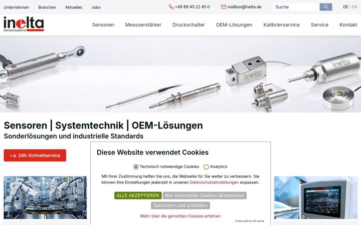 Screenshot of inelta.de