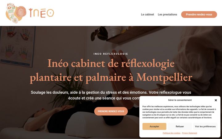Screenshot of ineoreflexologie.fr