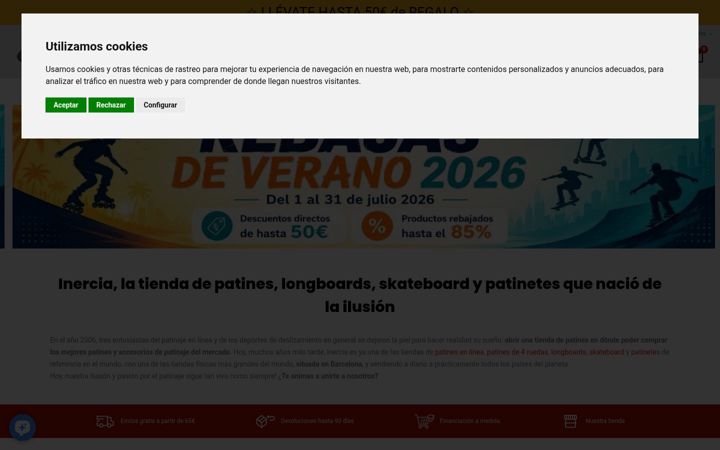 Screenshot of inercia.com