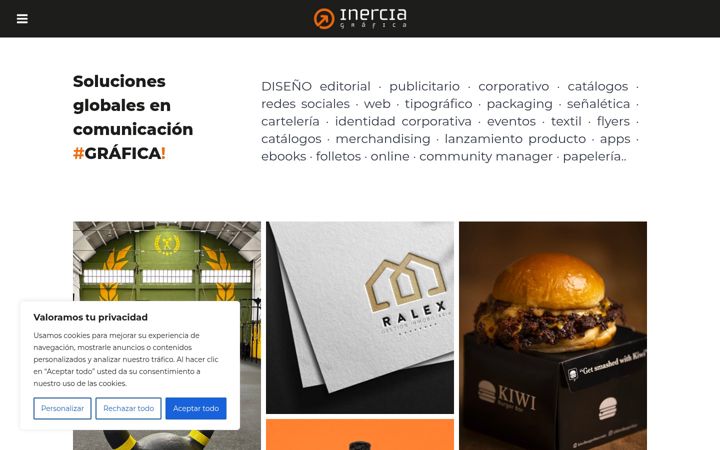 Screenshot of inerciagrafica.com