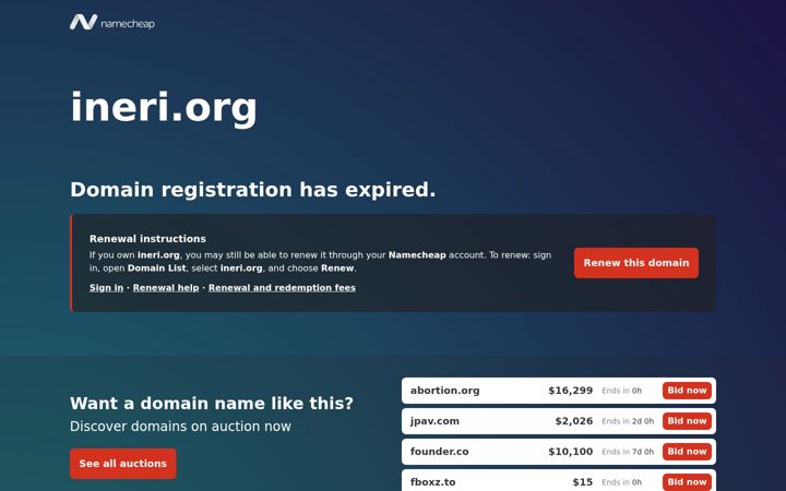 Screenshot of ineri.org