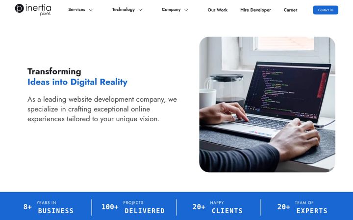 Screenshot of inertiapixel.com