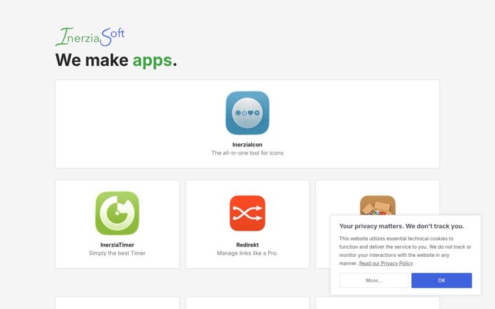 Screenshot of inerziasoft.eu