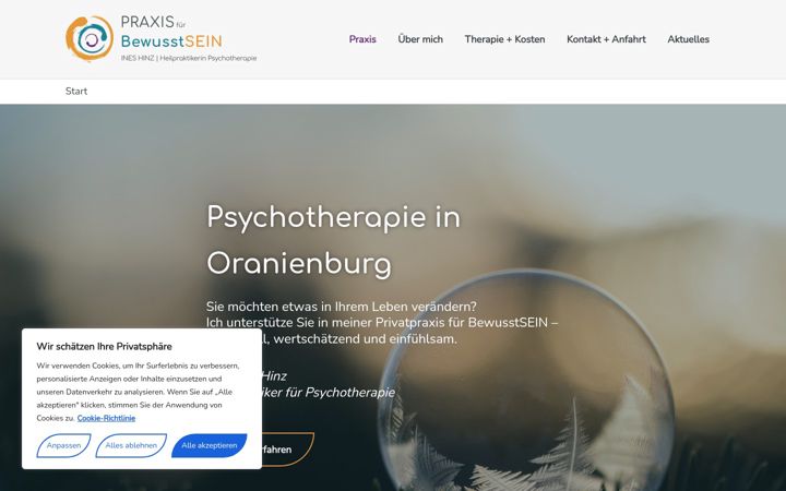 Screenshot of ines-hinz.de
