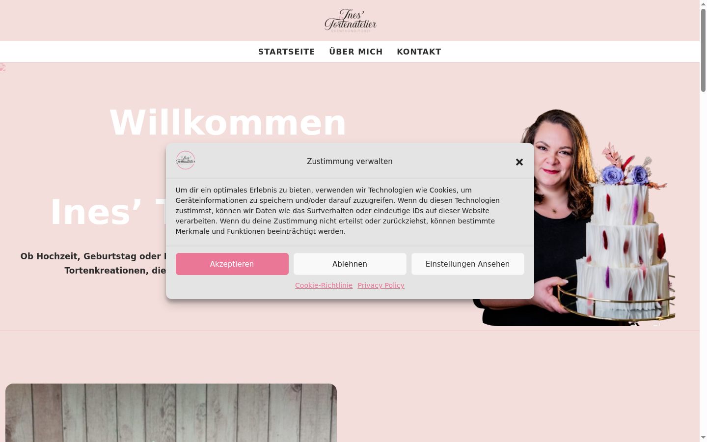 Screenshot van de toestemmingsbanner zoals getoond vóór enige interactie
