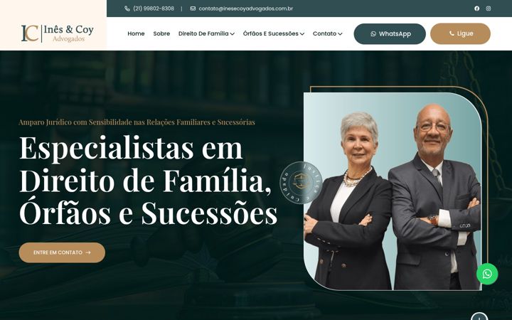 Screenshot of inesecoyadvogados.com.br
