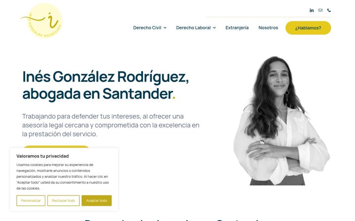 Screenshot of inesgonzalezabogada.com