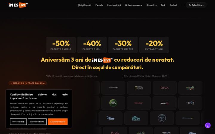 Screenshot of ineslive.ro