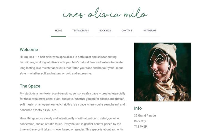 Screenshot of inesoliviamilo.com