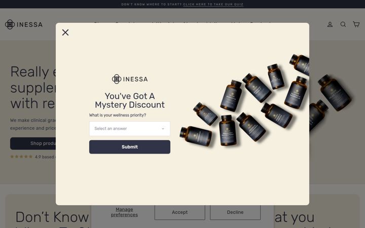 Screenshot of inessawellness.com