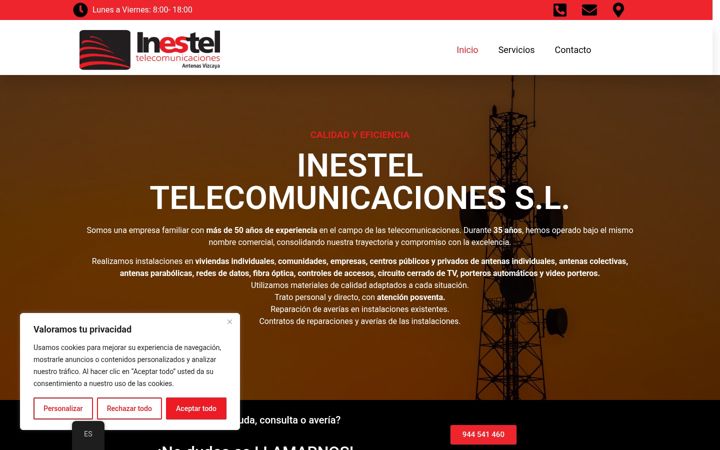 Screenshot of inestel.es
