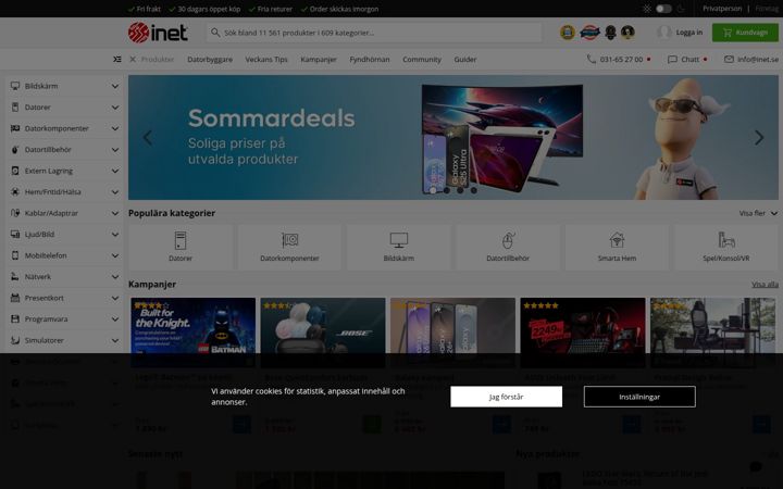 Screenshot of inet.se