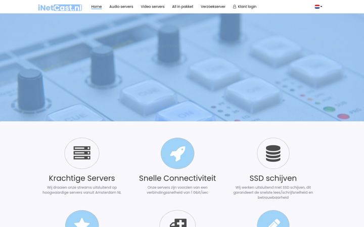 Screenshot of inetcast.nl
