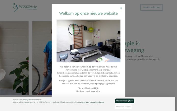Screenshot of inevenwicht.be