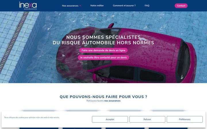 Screenshot of inexa-assurances.fr