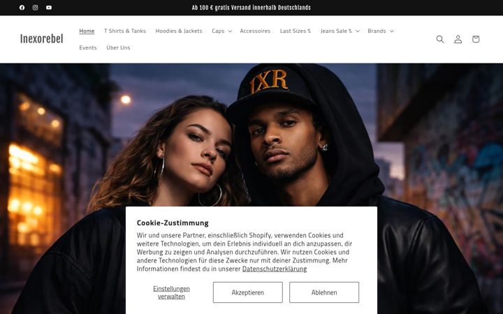 Screenshot of inexorebel.de
