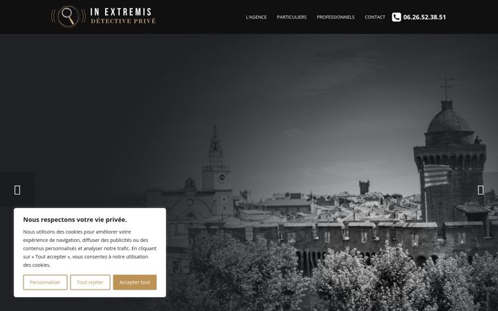 Screenshot of inextremis-detective.fr