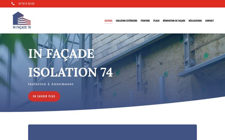 Screenshot of infacadeisolation74.fr