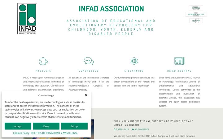 Screenshot of infad.eu