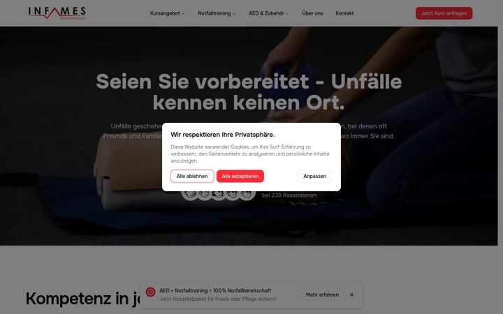 Screenshot of infames.de
