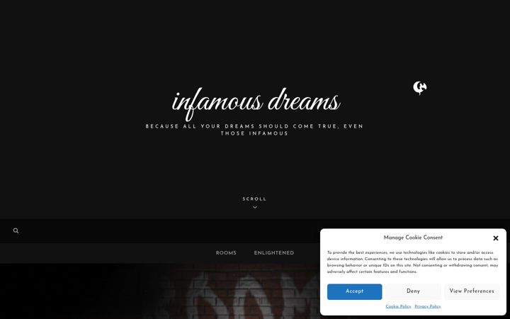 Screenshot of infamousdreams.com