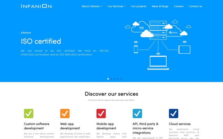 Screenshot of infanion.com