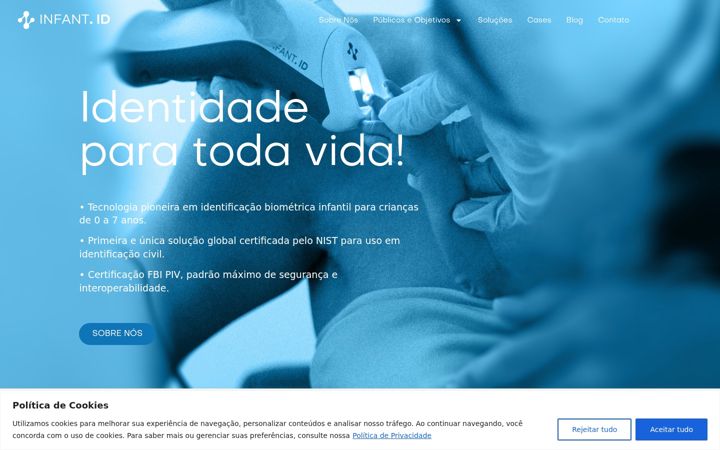 Screenshot of infantid.com
