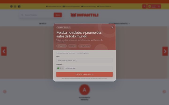 Screenshot of infantili.com.br