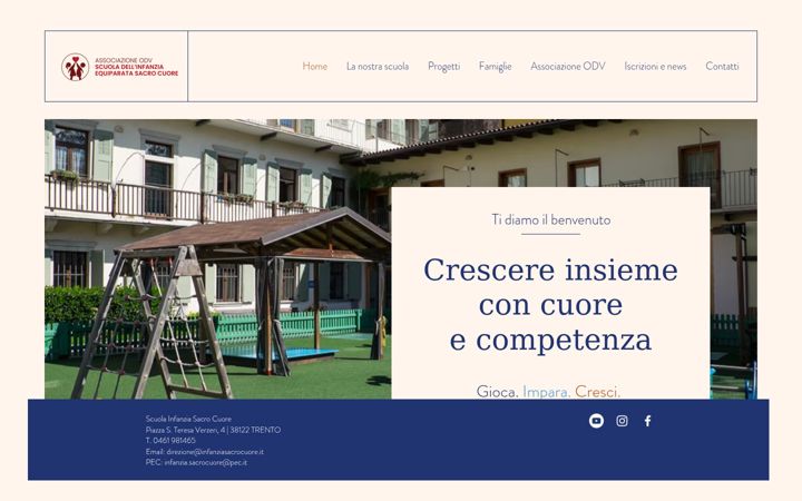 Screenshot of infanziasacrocuore.it