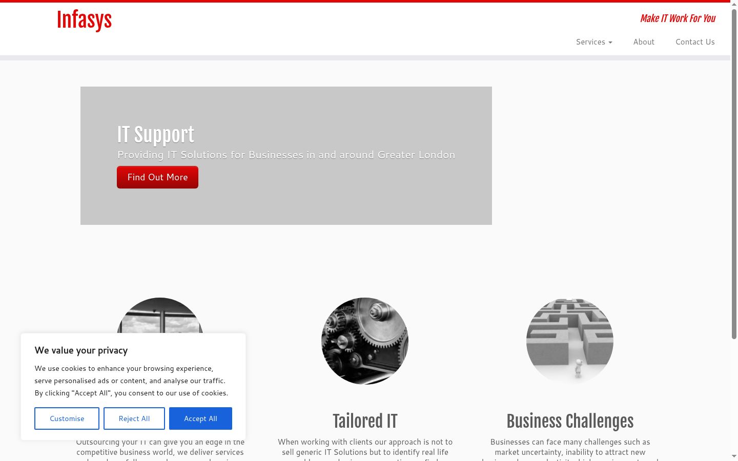 Screenshot tal-banner tal-kunsens muri qabel kwalunkwe interazzjoni