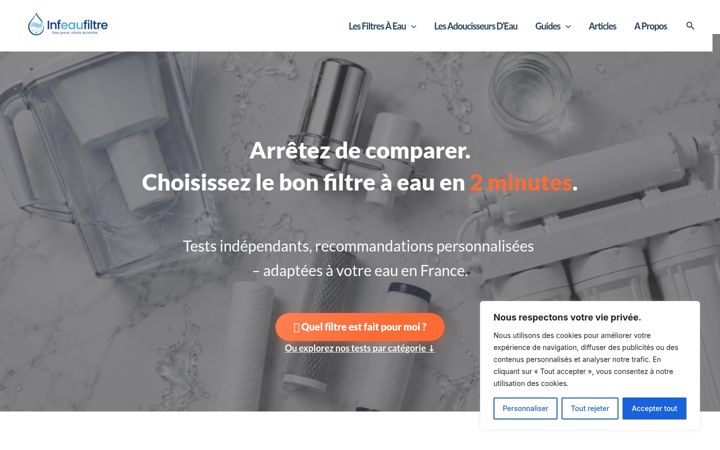 Screenshot of infeaufiltre.fr